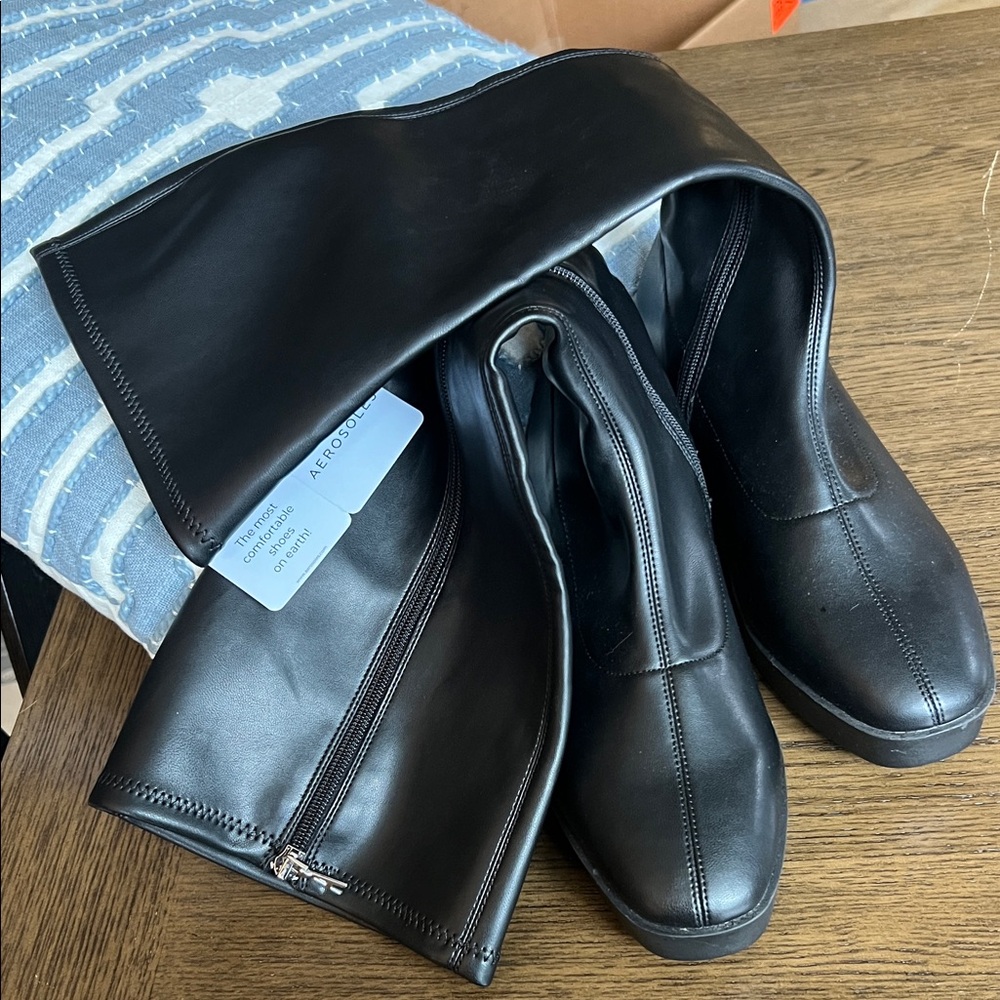 AEROSOLES Cecina Black Boots, size 11